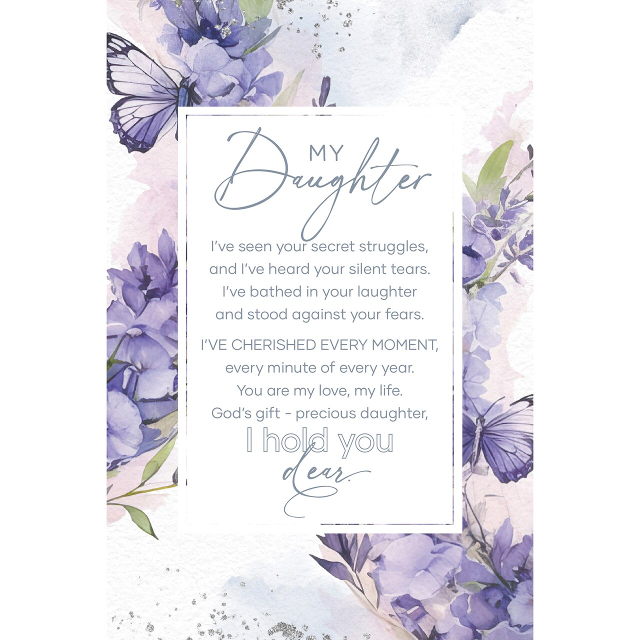 My Daughter Wood Plaque with Easel and Hook Wall Tabletop Art - 6 inches x 9 inches